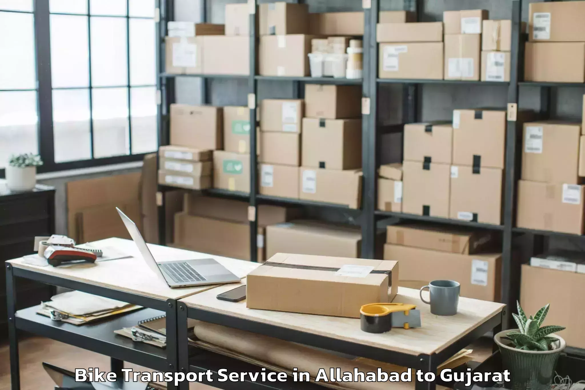 Leading Allahabad to Kadodara Bike Transport Provider